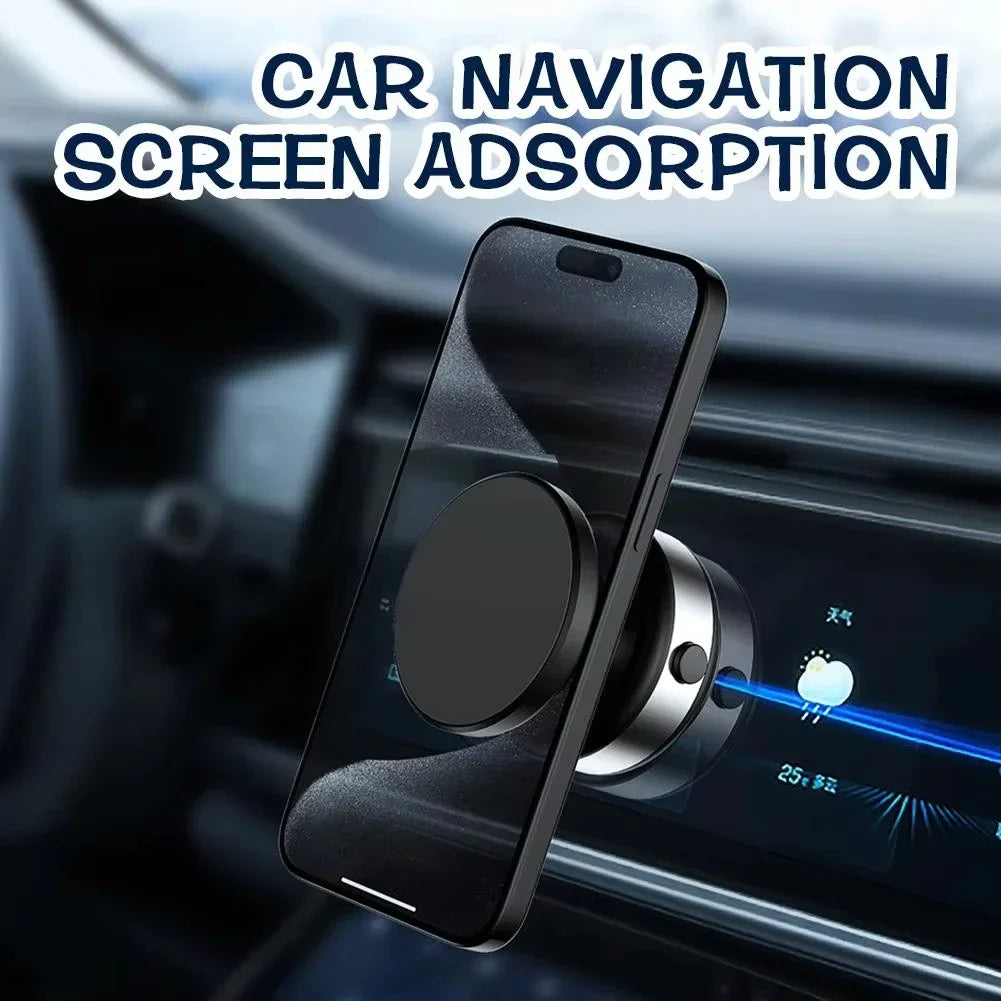 360° Rotating Magnetic Car Phone Holder, Dual-Sided Vacuum Suction Mount for 4.7 Inch and Above Smartphones, for Universal Use